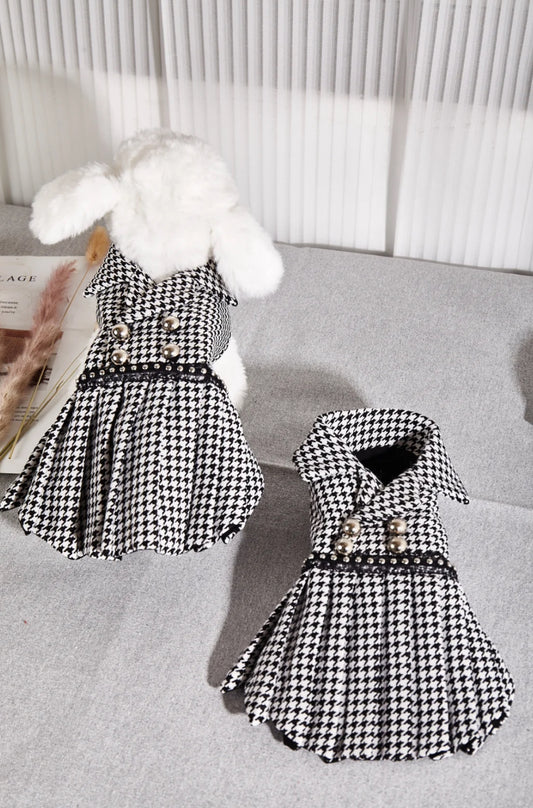 Vintage Houndstooth Suit Dress